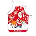 CHUANGOU Delantal de navidad Delantales de cocina con Papá Noel, muñeco de nieve, alce para la fiesta de Navidad Nochebuena Mujer Hombre