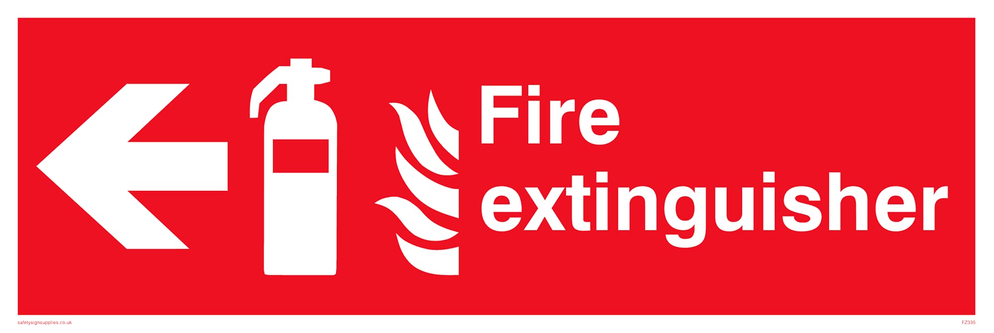 Pack of five - Fire Extinguisher Left Sign - 300x100mm - L31