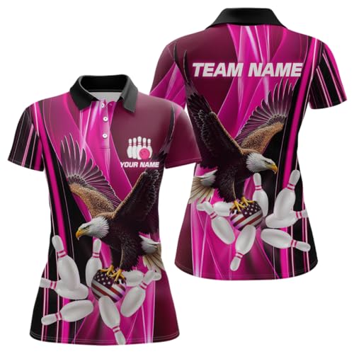 Custom Eagle Bowling Shirt for Men and Women Team Bowling Jerseys Bowling Polo Shirts & Bowling 1/4 Zip Shirts for Bowlers4