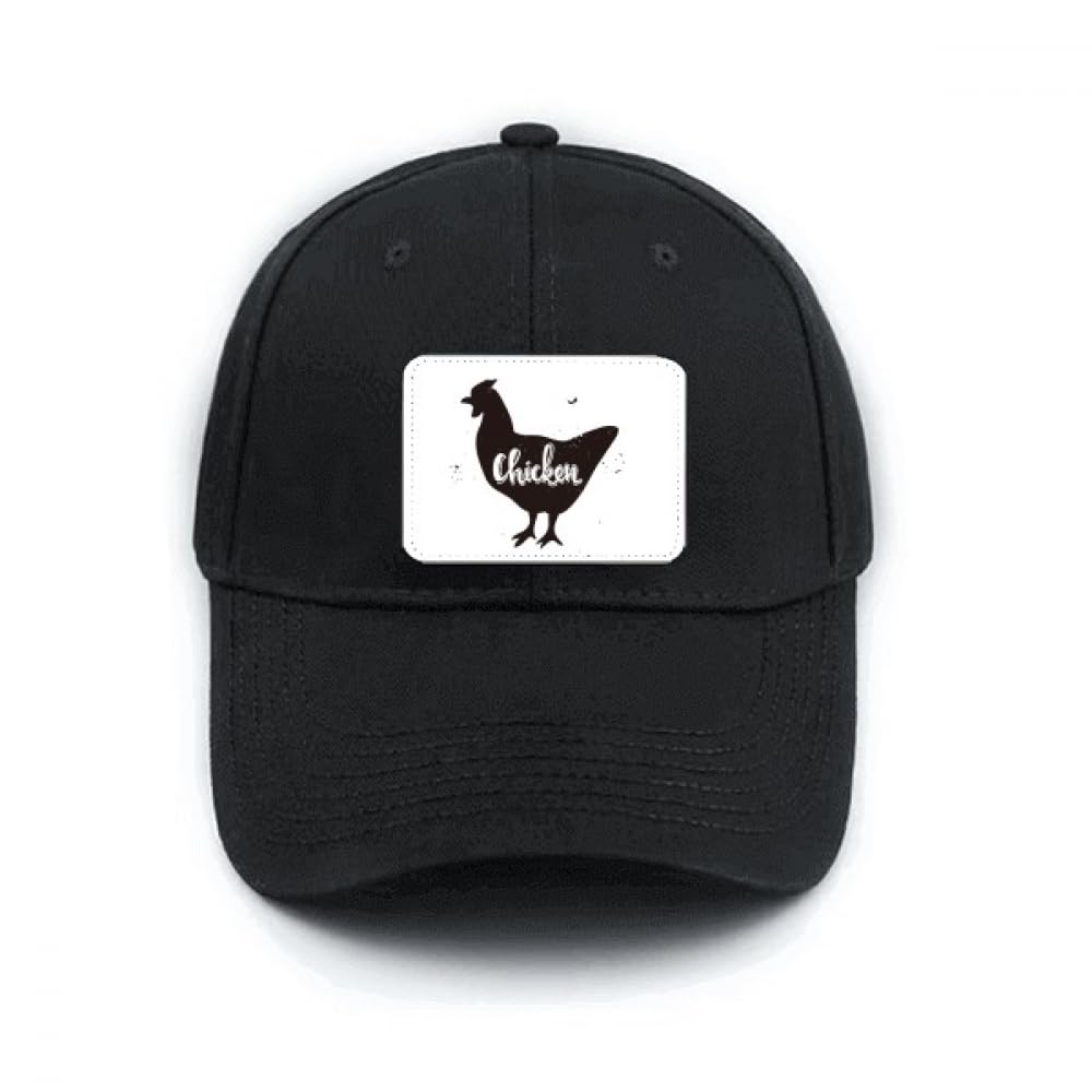 Casquette de baseball noire poule réglable contre éblouissement avec style