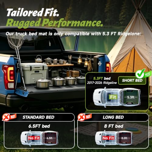 Image of Truck Bed Mat for 2017-2026 Honda Ridgeline 5.3FT Bed