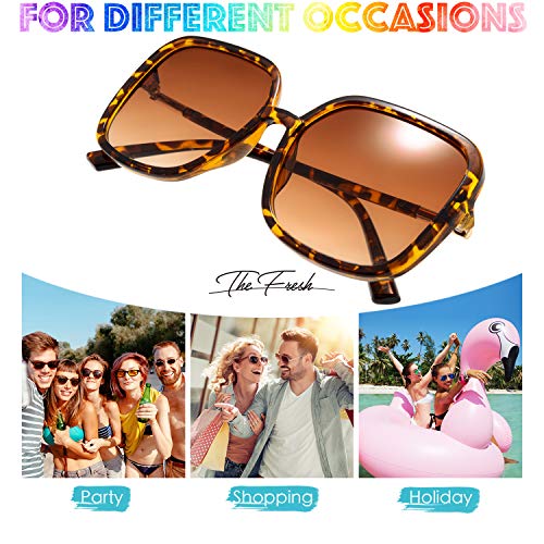 Image of The Fresh Women's Oversized Square Jackie O Cat Eye Hybrid Butterfly Fashion Sunglasses - Exquisite Packaging