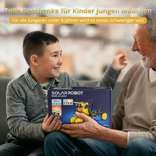 solar robot kit for kids age 8-12 stem building toys12-in-1 build your own robot with solar panel amp battery power science engineering christmas birthday idea gifts for boy age 8 9 10 11 12
