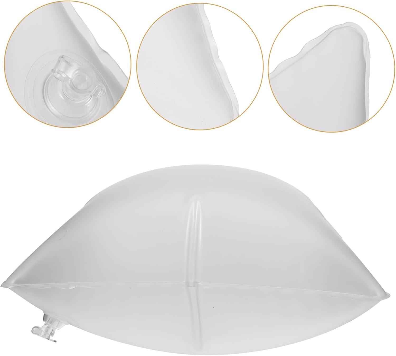 Garneck Portable Inflatable Pillow for Travel and Home Use Neck Rest Cushion Transparent for Camping and Car Comfort Versatile Support for Sitting and Lying