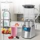 ProfiCook PC-UM 1006 Universalmixer, elektronische Geschwindigkeitsregelung mit Ice-Crush-Funktion, abnehmbarer Glas-Mixbehälter mit Skala, LCD-Display (blau beleuchtet), Edelstahlgehäuse