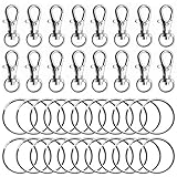 ringverschluss kette Prämie Material - Fachmännisch aus hochwertigem legiertem Metall gefertigt. Sie sind stark und dennoch leicht und können mehrere Schlüssel und Charms aufnehmen. Sie sind stark und langlebig.