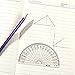 EBOOT 25 Pcs Math Protractors Plastic Protractor 180 Degrees, 4 Inches (Clear)