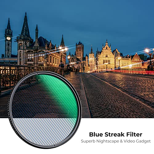 K&F CONCEPT 52MM Blue Streak Filter, Anamorphic Lens Effect Filter - Image 2