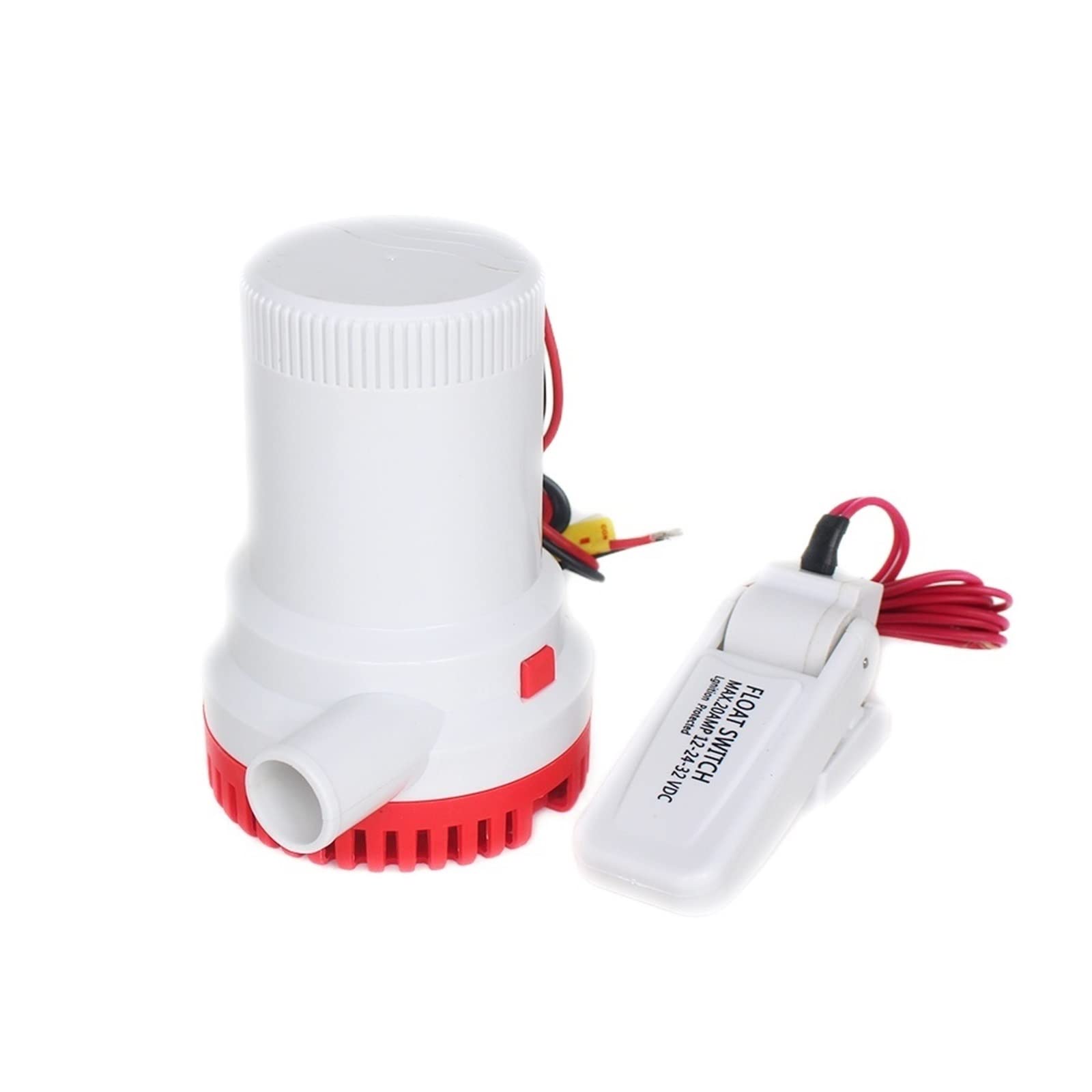 Regulowana mała pompa głębinowa do łodzi pompa głębinowa do łodzi 12 V 24 V pompa zęzowa 2000 GPH elektryczna pompa wodna do łodzi z przełącznikiem pływakowym (12 V)