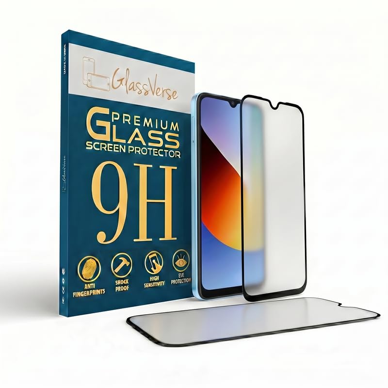 Image of GlassVerse D+ Matte Tempered Glass With 18H Hardness For Vivo Y05 (Pack Of 2) with Free Installation Kit. Full screen Coverage - 6.74 inch