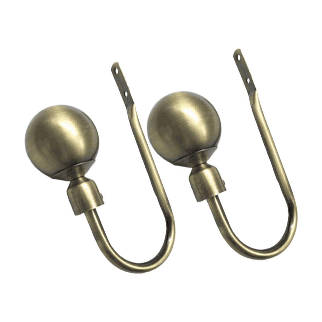Crochet de Rideau en Alliage d'Aluminium Forme en U Patère pour Rideau - Bronze Solide Bronze Solide
