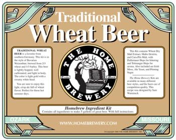 Traditional Wheat Home Beer Brewing Ingredient Kit