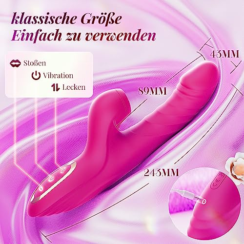 Vibration für Frauen Vibrator Dildo Stoßfunktion Sex Spielzeug für die Frau Extrem Sexspielzeug 7x10 Stoß Leck Vibration Vibratorstarb Frauen Klitoris Sex Toyset Damen Paare Massagestab für Frauen – Bild 7