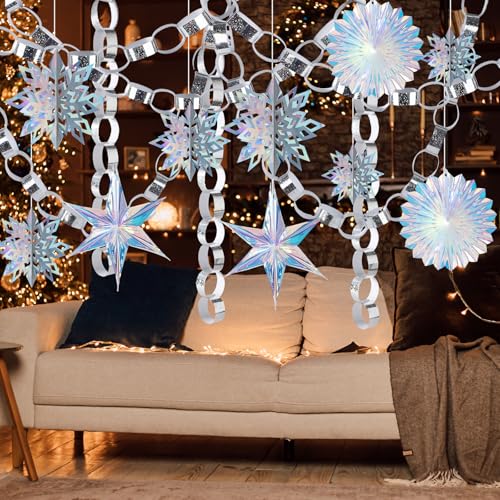 310Pcs Christmas Party Decorations Set with Snowflakes