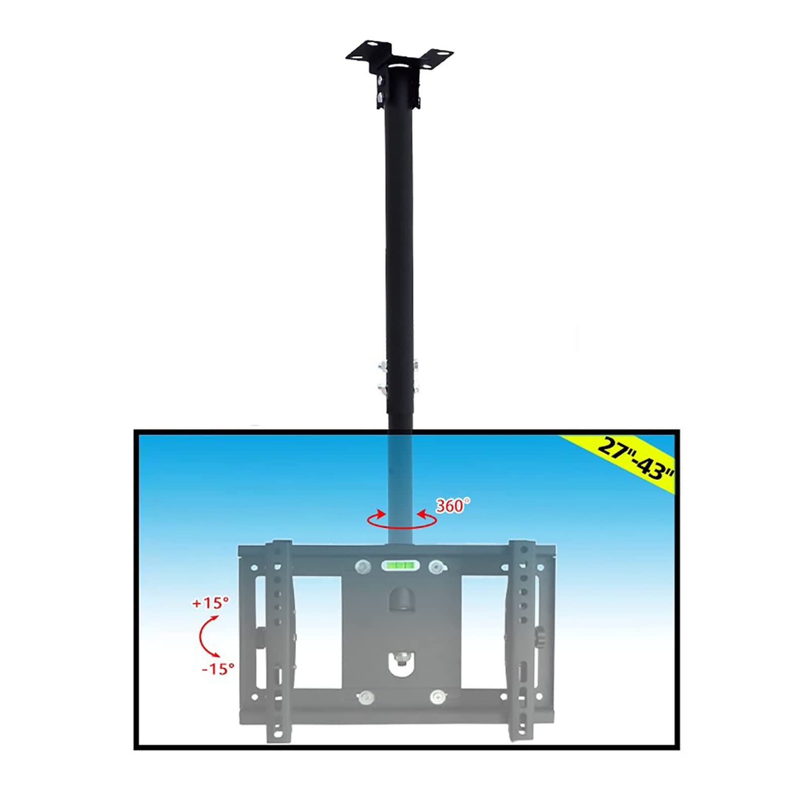 Support TV plafond réglable : installer un écran sur toit voûté