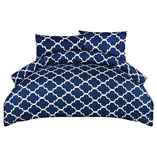Utopia Bedding Juego de Funda de Edredón - Microfibra Funda de Nórdica y Fundas de Almohada (Cama 135/150, 230x220cm, Azul Marino)
