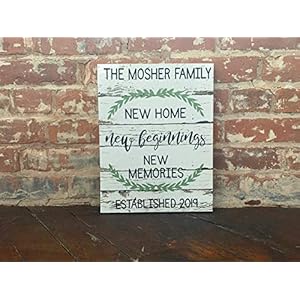 New Home, New Beginnings, New Memories, Christmas/Wedding or Housewarming Gift, Blended Family, Custom Home Decor, Farmhouse Style Canvas, Family New Home New Beginnings New Memories ChristmasWedding or Housewarming Gift Blended Family Custom Home Decor Farmhouse Style Canvas Family