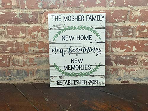 New-Home-New-Beginnings-New-Memories-ChristmasWedding-or-Housewarming-Gift-Blended-Family-Custom-Home-Decor-Farmhouse-Style-Canvas-Family New Home New Beginnings New Memories ChristmasWedding or Housewarming Gift Blended Family Custom Home Decor Farmhouse Style Canvas Family
