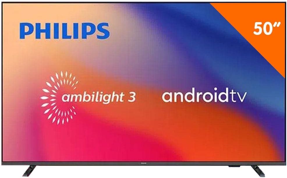 Smart TV Philips 50 4K Ambilight Android com Google Assistente