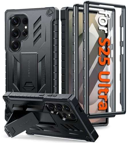 FNTCASE for Samsung Galaxy S25 Ultra Case with Built-in Screen Protector