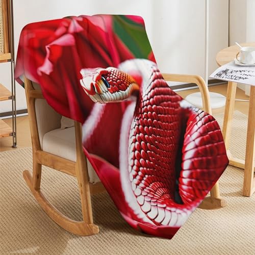 Couverture moelleuse red serpent pour des soirées cocooning sur le canapé - 7