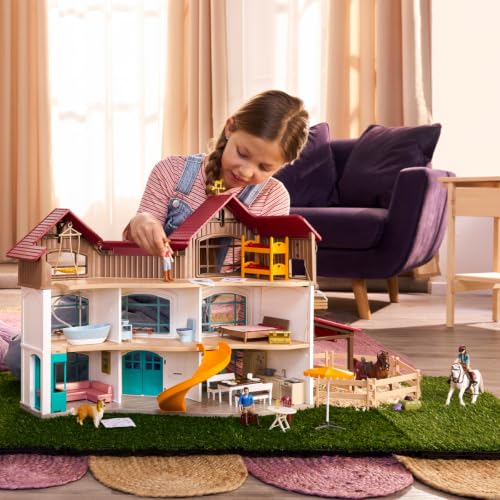 Image of Schleich Horse Club - 157Pc Lakeside Mansion With Stable - Kids 5+ | 42785