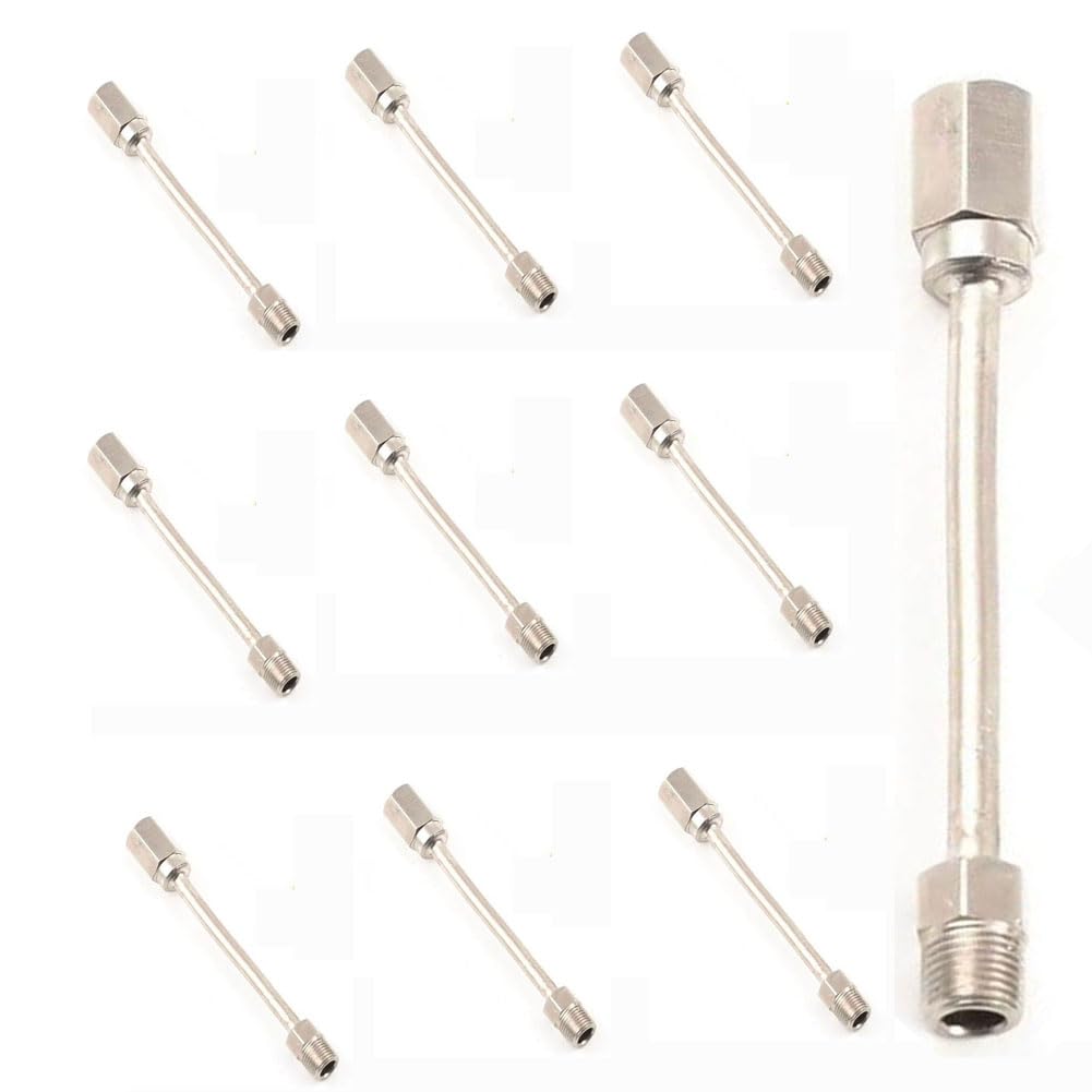 SXITHGKDW 10pcs Flexible Mister Nozzle Extensions,1/8, 3/16 Flexible Nozzle Extensions,Brass Mist Rod for Outdoor Garden Humidification Cooling 1/8 30cm/(11.8In)