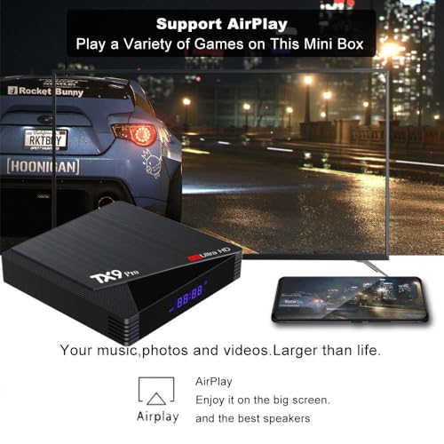 Image of FORIDA TX9 Pro Smart Android TV Box 4GB RAM 32GB ROM | Android 12.0 6K Ultra HD Streaming Device | Dual WiFi 2.4G /5G, Bluetooth, Quad-Core CPU, H.265 HEVC Media Player | Set Top Box