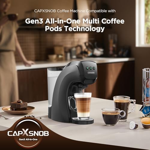 Warriors1 5 in 1 Pod Coffee Machines for Nespresso Original, Dolce Gusto, Lavazza A Modo Mio, Espresso Point Capsule and Ground Coffee, 20Bar, 0.8L, Automatic Small Coffee Machine for Home and Office - Image 8