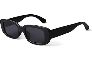 SHEIN Rectangle Sunglasses: Retro 90s Style, On-Trend Black Tortoise Shell