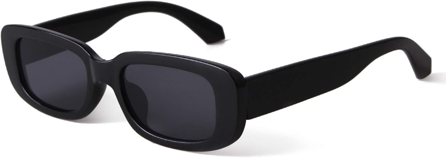 Rectangle Sunglasses for Women Men Retro 90s Trendy Narrow Rectangular Sun Glasses Fashion Y2K Unisex Stylish