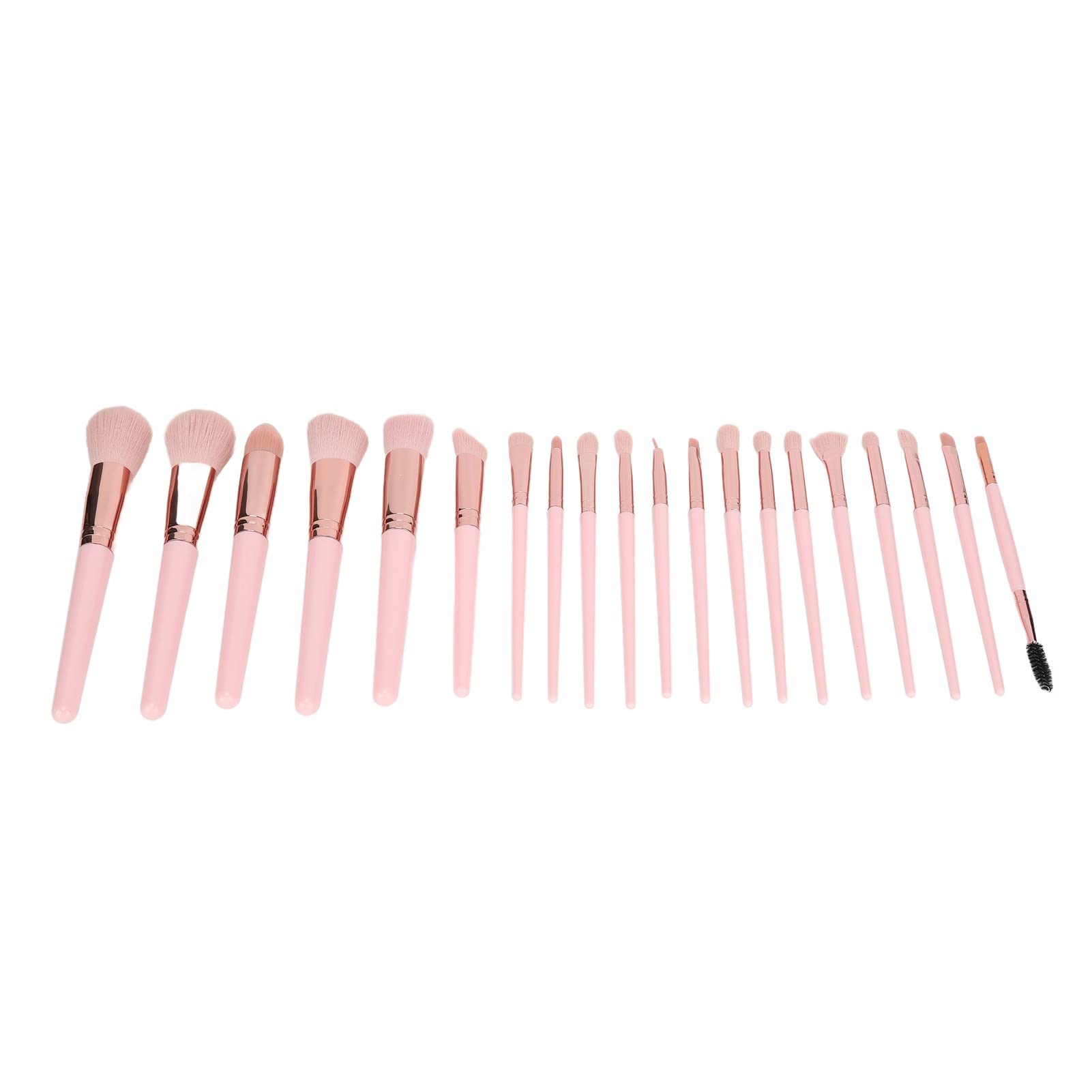Juego de Brochas de Maquillaje 20 Piezas Cerdas Suaves Ergonómico Juego de Brochas Cosméticas Portátiles para BB Cream Polvo Suelto Sombra de Ojos Maquillaje Principiantes y