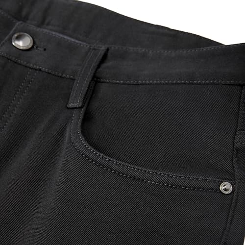 Men's Classic Straight Leg Jeans, Black Denim, 5-Pocket Design3