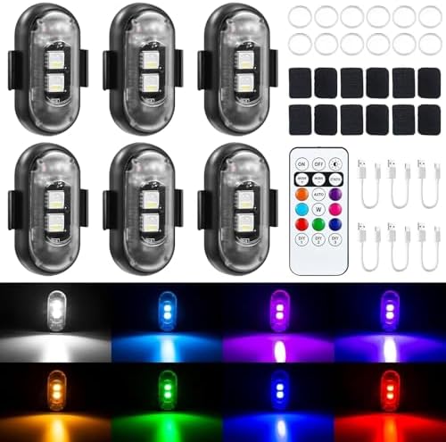 Luz Estroboscopica Drone,6 Piezas Luces Estroboscópicas Para Dron...