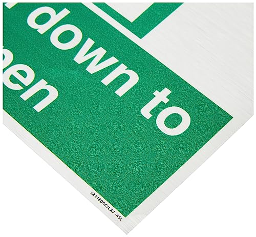 Viking Signs Turn down to open Sign - 200x150mm - A5L, Green/White, 200x150 mm - Image 2