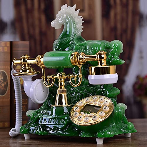 Téléphone rétro imitation jade, cadeau de décoration de maison - 5
