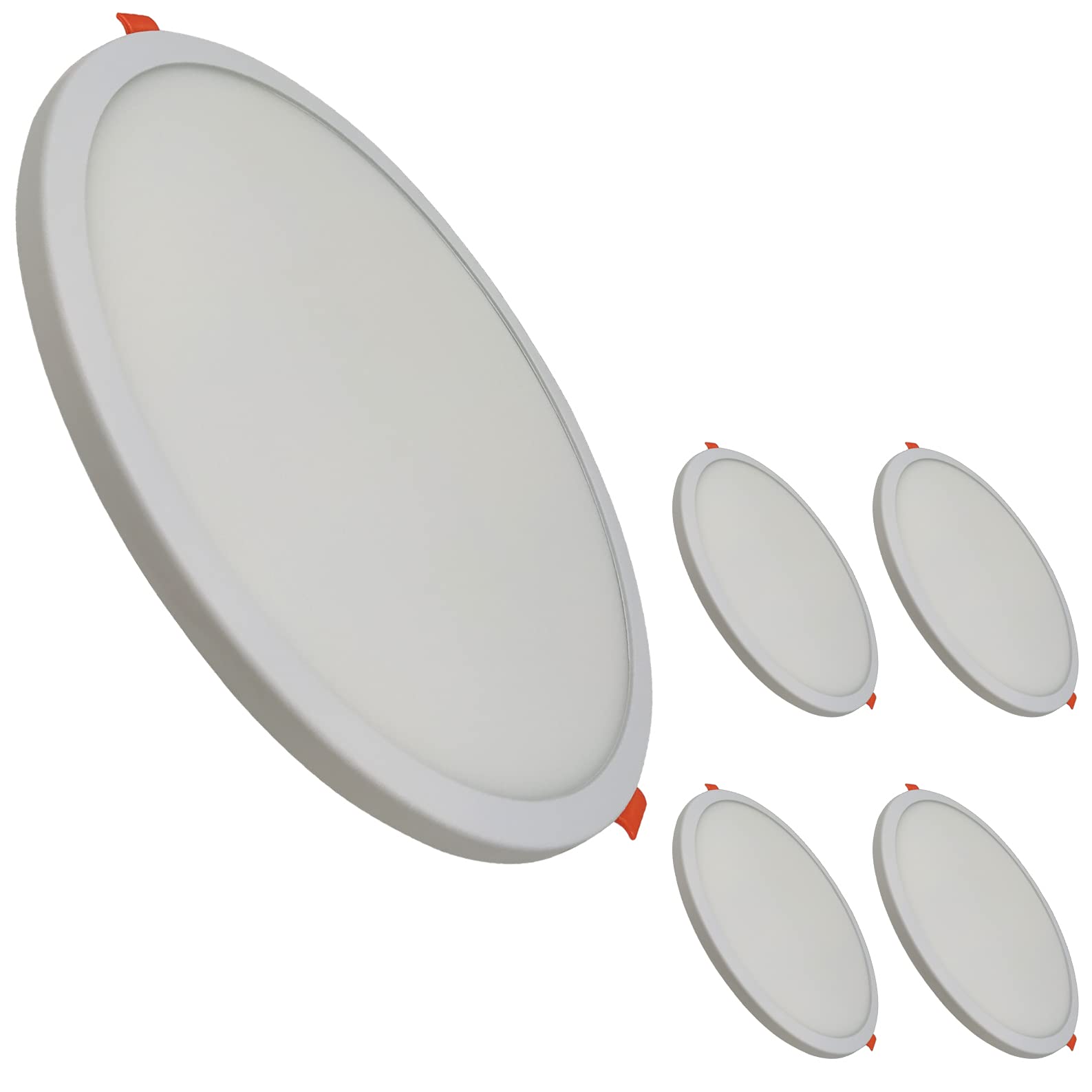 LED ATOMANT 5x Panel LED Empotrable Corte 50-180mm 20W Color Luz Fria | Color Blanco Frio 6500K, 1800 Lumenes, Driver incluido
