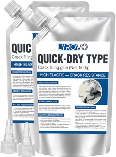 Image of LYROVO Quick-Dry Crack Filling Sealant 500g, Modified Silane Waterproof Concrete Crack Repair Glue for Walls, Roofs, Driveways, Tile & Expansion Joints