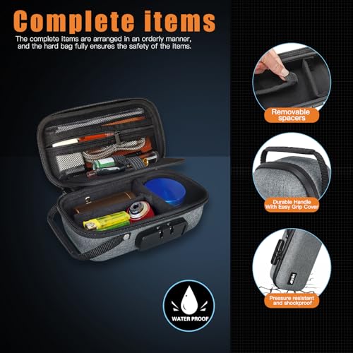 LYLEAF Smell Proof Bag Container with Lock, Small Stash Box, Portable Hard Case for Travel Storage(8 * 4Inch) - Image 3