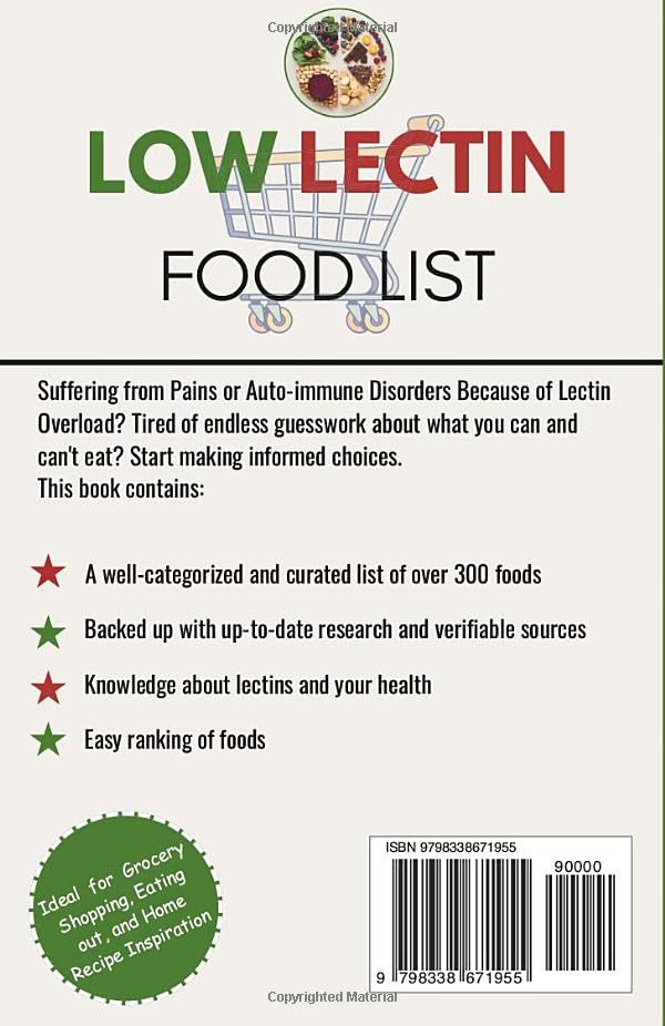 Image of Low Lectin Food List: A Comprehensive List of Rated Foods and Products to Shop for, Cook, and Eat Right To Live a Lectin-free Lifestyle (Healthy Lists and Diets)