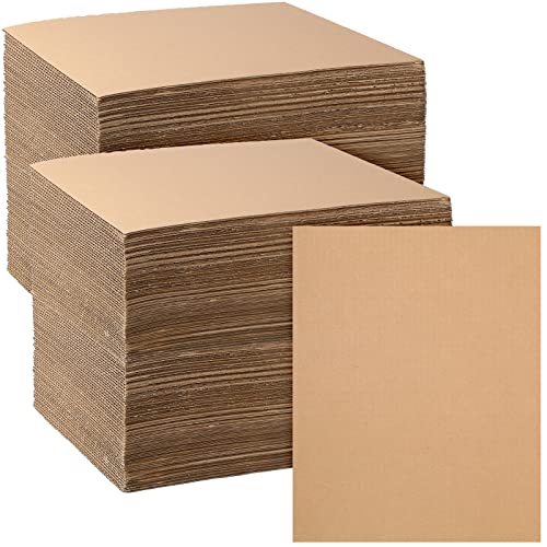 Image of 50 Pack Corrugated Cardboard Sheets Flat Hard Cardboard Inserts Back to School Classroom Supplies Flat Squares Separators for Shipping, Mailing, Packing, Art Projects, DIY Crafts(14 x 11 Inch,Brown)