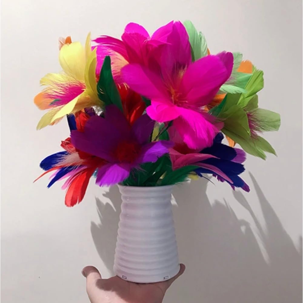 ZQION Microfono per bouquet da palcoscenico trucchi magici illusioni espedienti puntelli microfono maghi cambiamenti in fiori di piuma divertente Magia