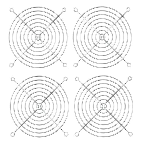 COYUN 4 Pcs Grille de Protection de Ventilateur, 12 cm Grille de Ventilation, Grille de Ventilateur de Refroidissement, Maille Métallique de Protection du...