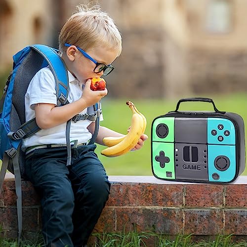 Tongtai Kids Lunch Box Boy Insulated Lunch Bag Game Leather Thermal Lunch Bag For School Insulated Cooler Bag Game Lunch Boxes For Boys Girls Kids Toddlers Teen #TOP5