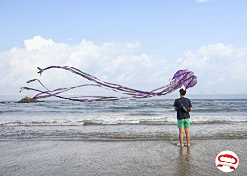 kizh Kite Octopus Large Frameless Soft Parafoil Kites for Kids and Adults Easy