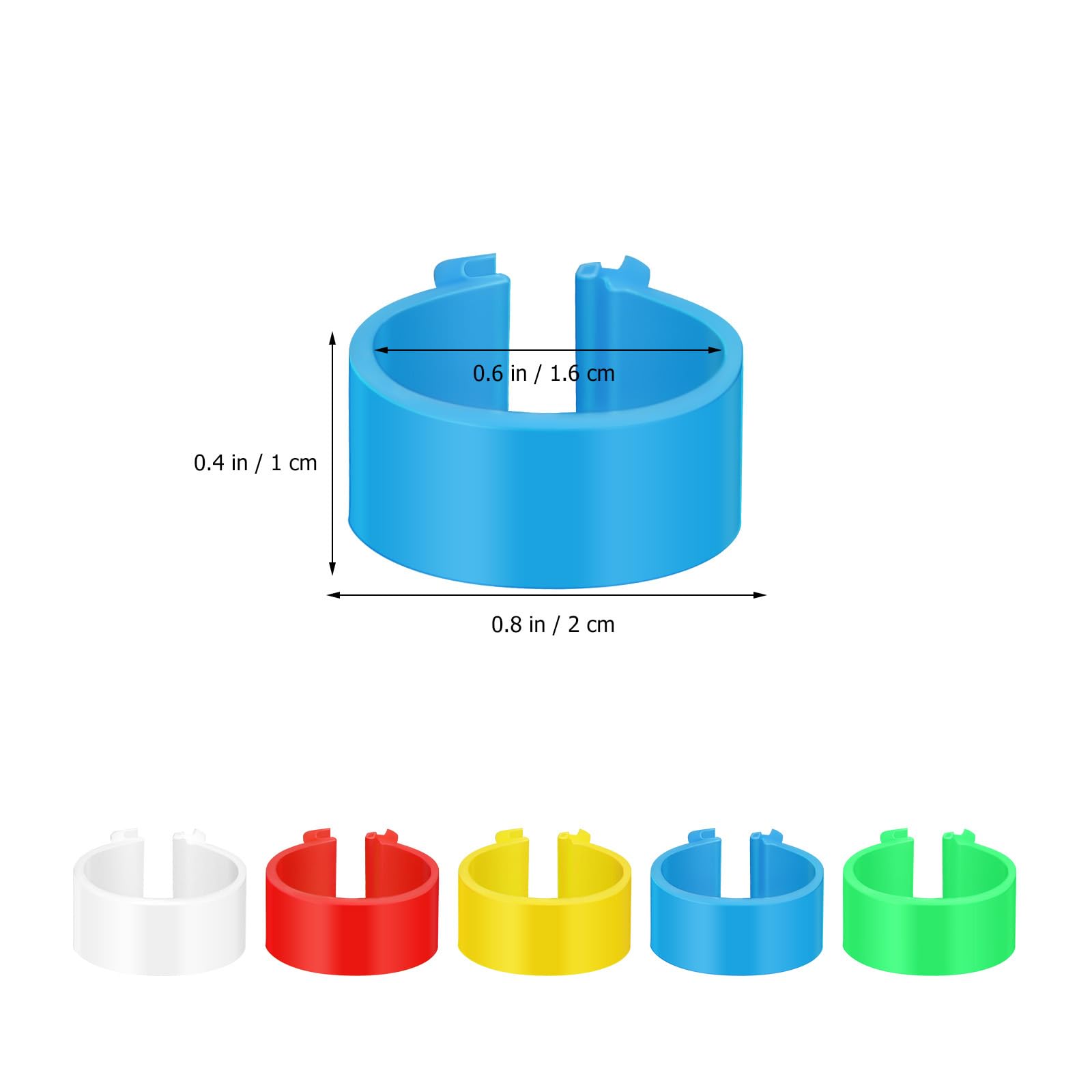 BESPORTBLE Chicken Leg Rings 30Pcs 0.63 Inch Clip-on Poultry Identification Bands for Chickens Ducks Geese Pigeons Multi-Colour Leg Bands for Efficient Flock Management - Image 3