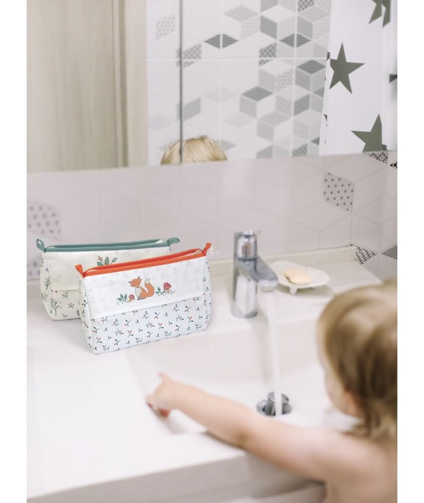 DMC - Trousse de toilette à broder | Forêt enchantée | Motif gratuit inclus