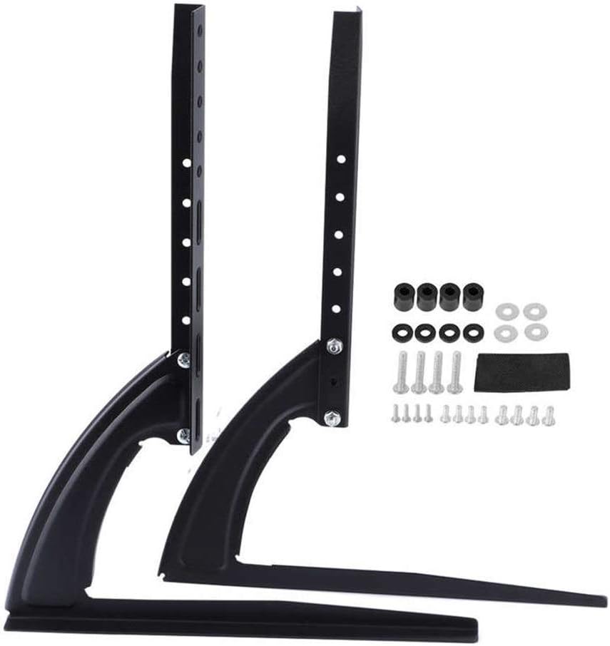 Black Metal Steel Bracket for Flat Led LCD Screen Tv Desktop Table Top Mount Stand Holder