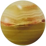 Rikki Knight Brown Marble Ball Design Lightning Series Round Mouse Pad (RND-MP-178)
