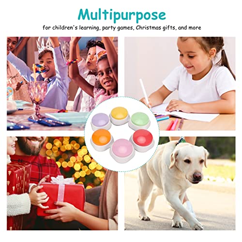Botão de Gravação de Voz, 6 Botões de Fala para Cães, Botões de Comunicação para Cães, Campainha de